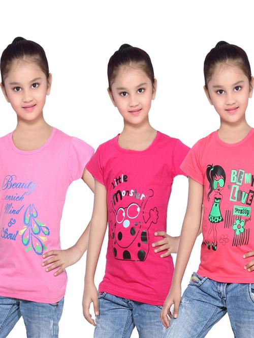 girls pack of 3 regular tee - 19822596 - Very Small Image - 1