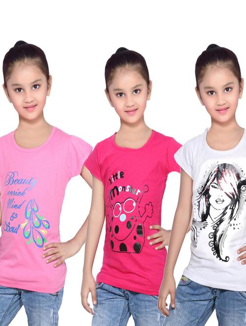 girls pack of 3 regular tee - 19822610 - Very Small Image - 1