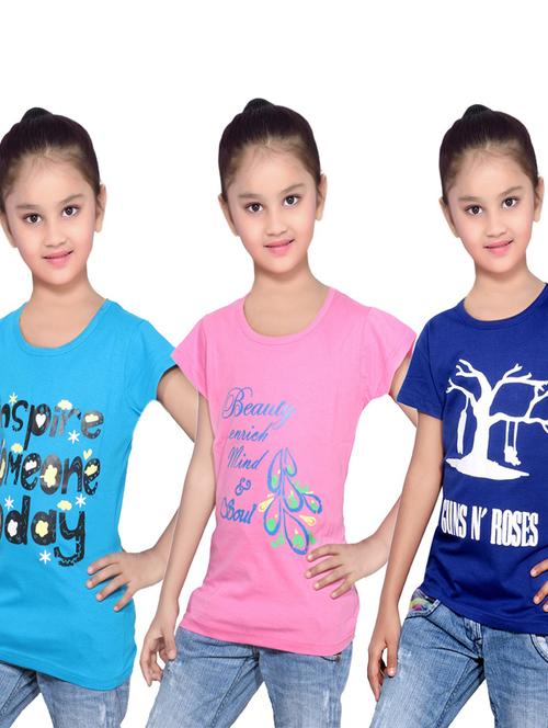 girls pack of 3 regular tee - 19822633 - Very Small Image - 1