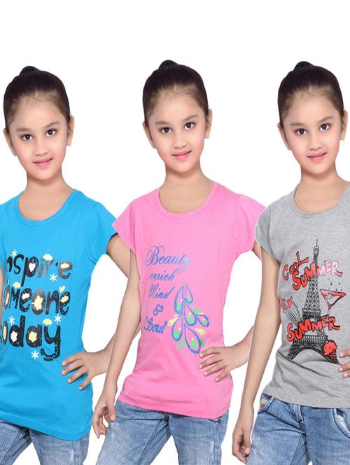 girls pack of 3 regular tee - 19822637 - Very Small Image - 1