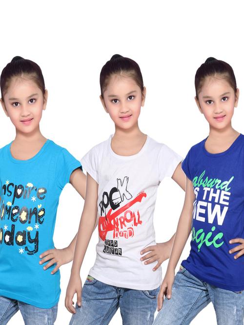 girls pack of 3 regular tee - 19822646 - Very Small Image - 1