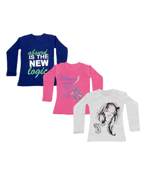 girls pack of 3 regular tee - 19822681 - Very Small Image - 1