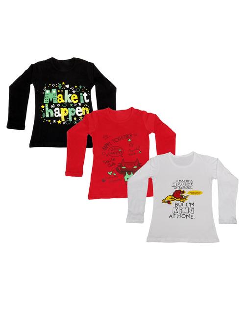 girls pack of 3 regular tees - 19822700 - Very Small Image - 1