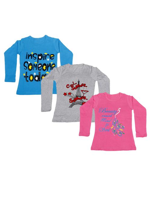 girls pack of 3 regular tees - 19822727 - Very Small Image - 1