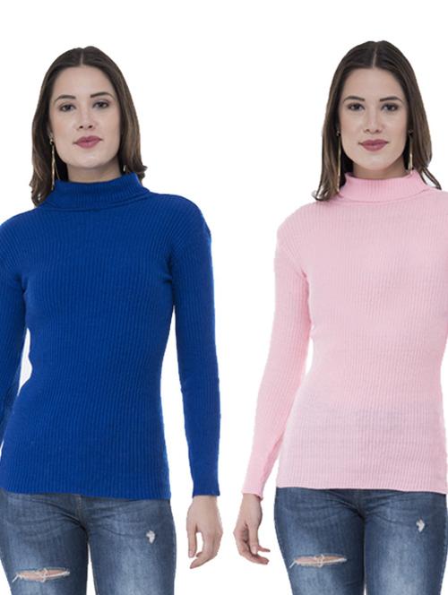 pack of 2 solid turtle necks pullovers - 19823925 - Very Small Image - 1