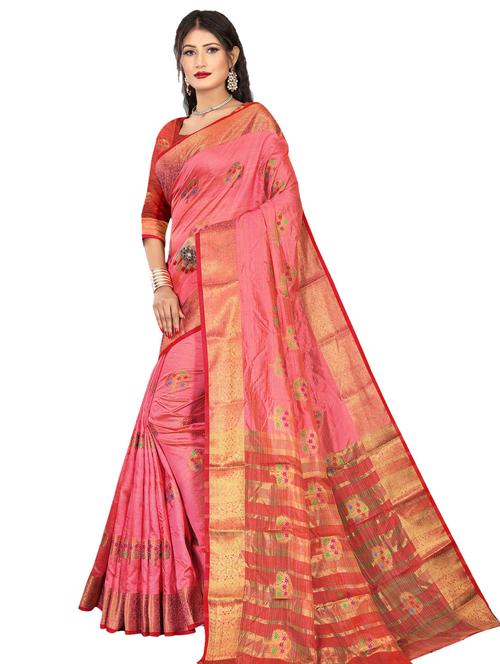 women's embroidered saree with blouse - 19825569 - Very Small Image - 1