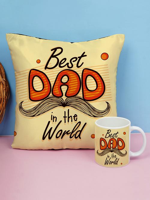 father's day cushion mug gift combo - 19825748 - Very Small Image - 1