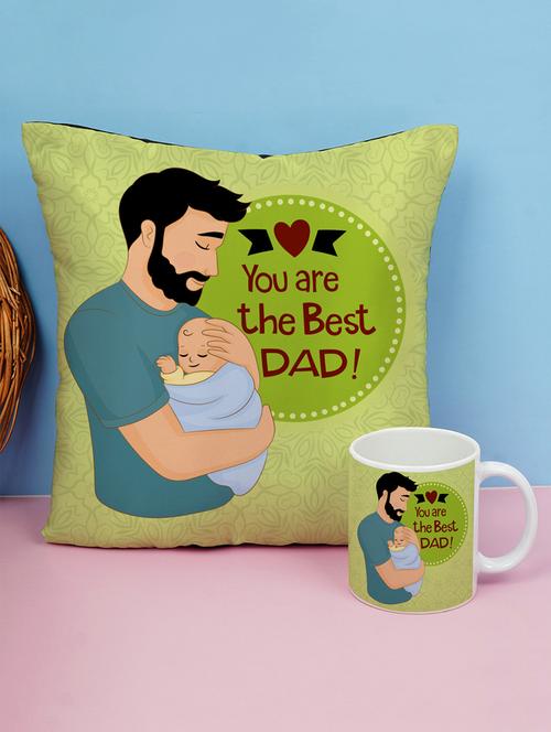 father's day cushion mug gift combo - 19825752 - Very Small Image - 1