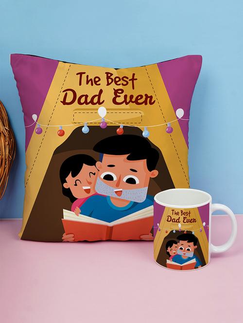 father's day cushion mug gift combo - 19825753 - Very Small Image - 1