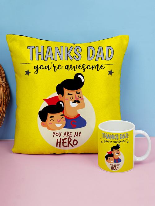 father's day cushion mug gift combo - 19825760 - Very Small Image - 1