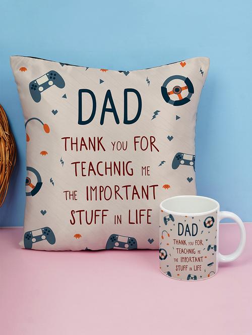 father's day cushion mug gift combo - 19825763 - Very Small Image - 1