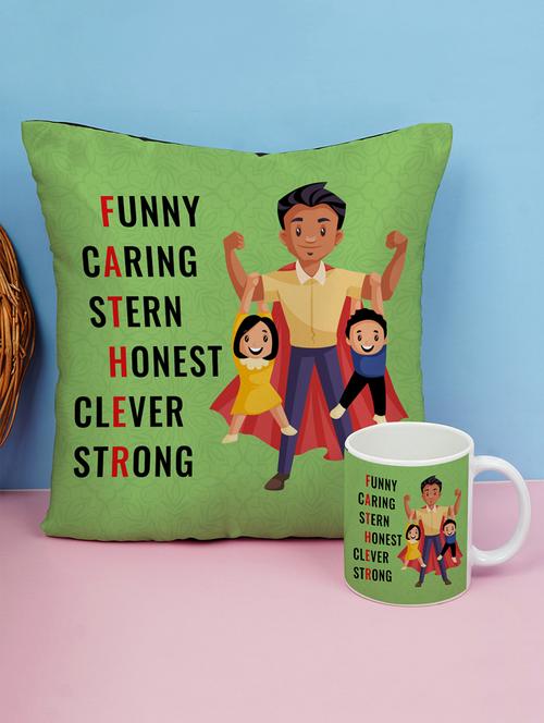 father's day cushion mug gift combo - 19825765 - Very Small Image - 1