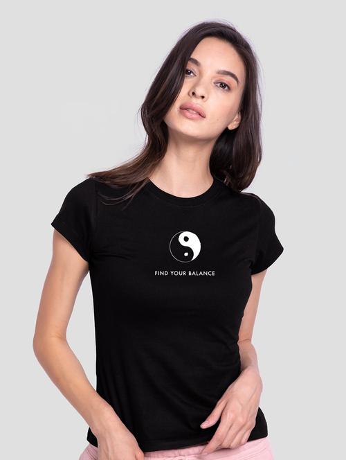women's chest print crew neck t-shirt - 19826180 - Very Small Image - 1