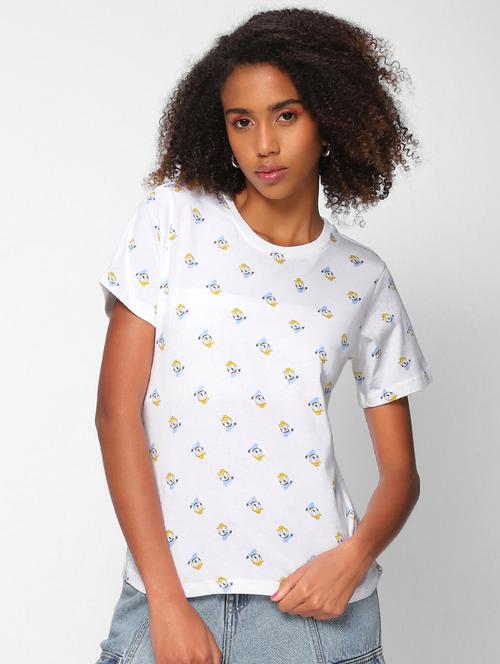 round neck printed regular tee - 19826200 - Very Small Image - 1