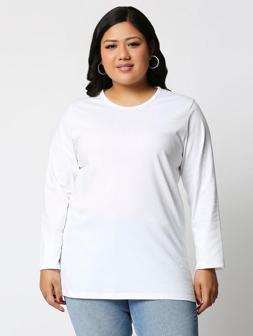 women's plain round neck t-shirt - 19826211 - Very Small Image - 1