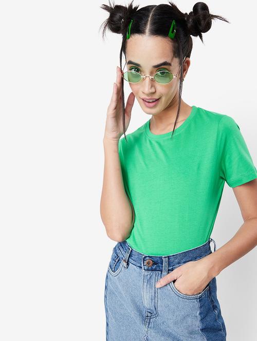 green cotton regular tshirt - 19826250 - Very Small Image - 1