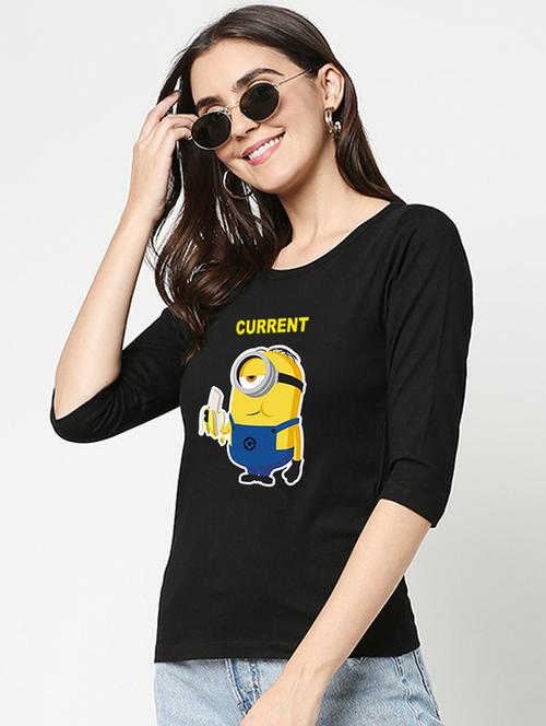 black cotton regular tshirt - 19826311 - Very Small Image - 1