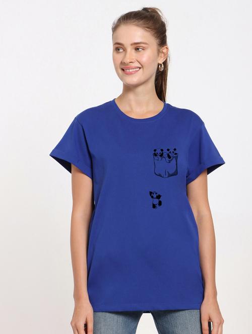 blue cotton regular tshirt - 19826424 - Very Small Image - 1