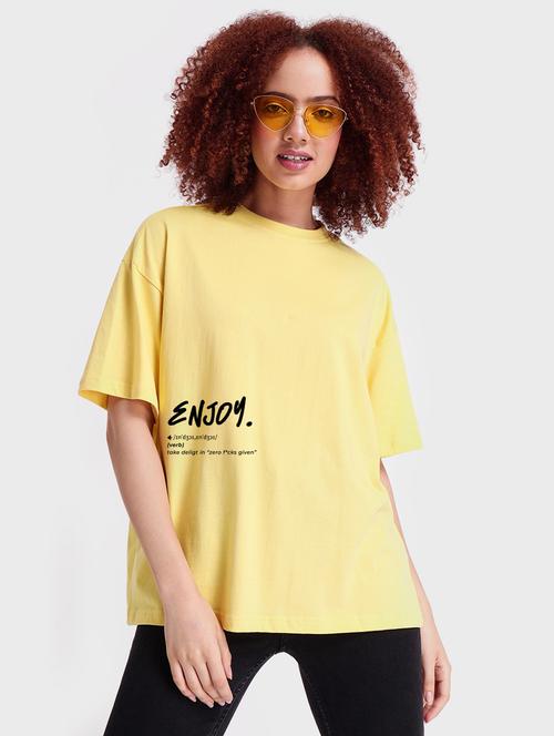 yellow cotton regular tshirt - 19826433 - Very Small Image - 1