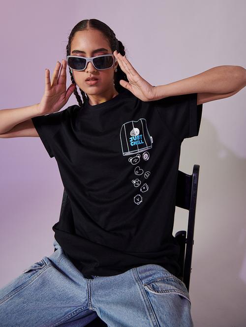 round neck printed tee - 19826435 - Very Small Image - 1