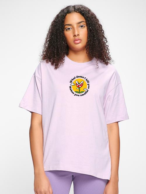 purple cotton regular tshirt - 19826460 - Very Small Image - 1