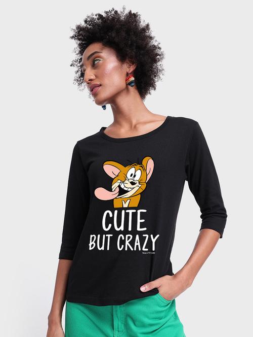 women's front print round neck t-shirt - 19826477 - Very Small Image - 1