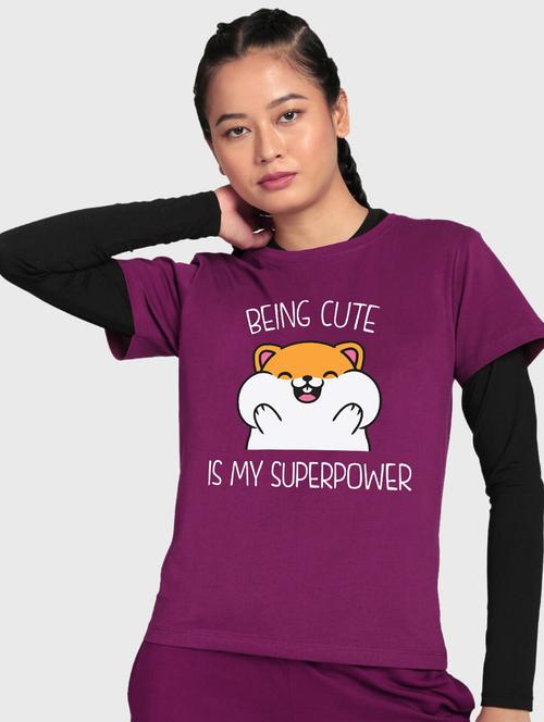 round neck printed tee - 19826479 - Very Small Image - 1