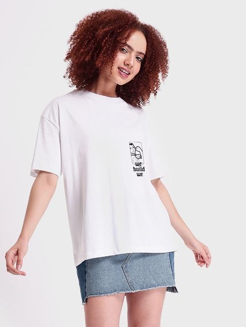 round neck printed tee - 19826518 - Very Small Image - 1