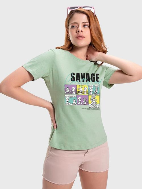 round neck printed tee - 19826540 - Very Small Image - 1