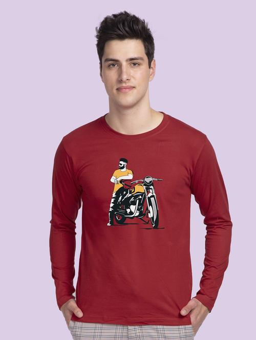round neck printed regular t-shirt - 19826732 - Very Small Image - 1