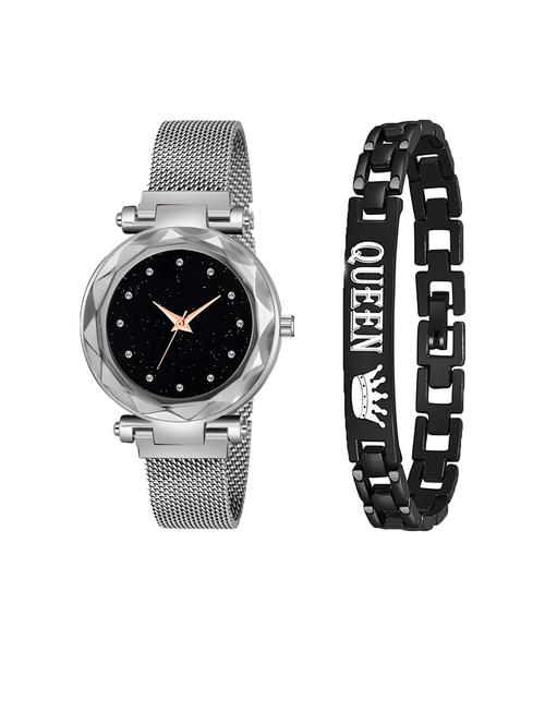 niyatinx women's analog watch & bracelet combo - 19828140 - Very Small Image - 1