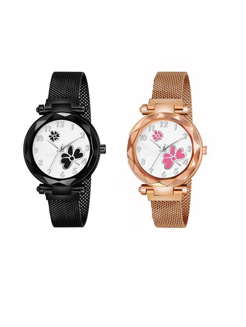 niyatinx women's analog watch & bracelet combo - 19828278 - Very Small Image - 1