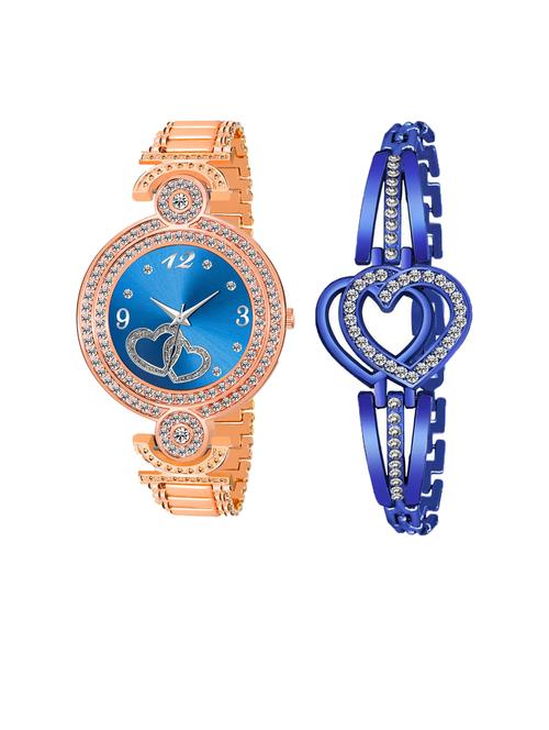 niyatinx women's analog watch & bracelet combo - 19828368 - Very Small Image - 1