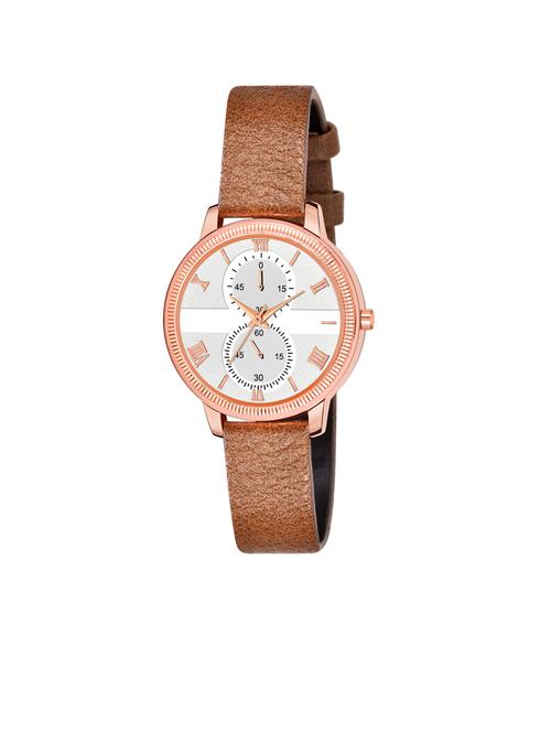 leather strap analog watch - 19828496 - Very Small Image - 1