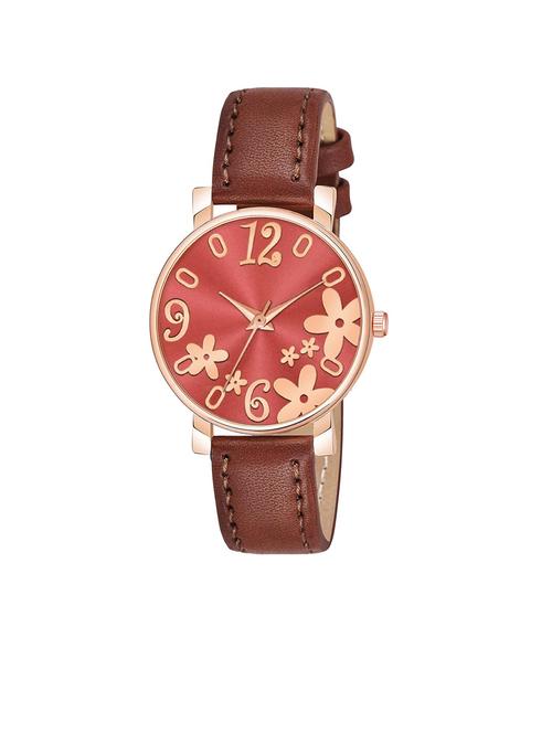 leatherette strap analog watch - 19828510 - Very Small Image - 1
