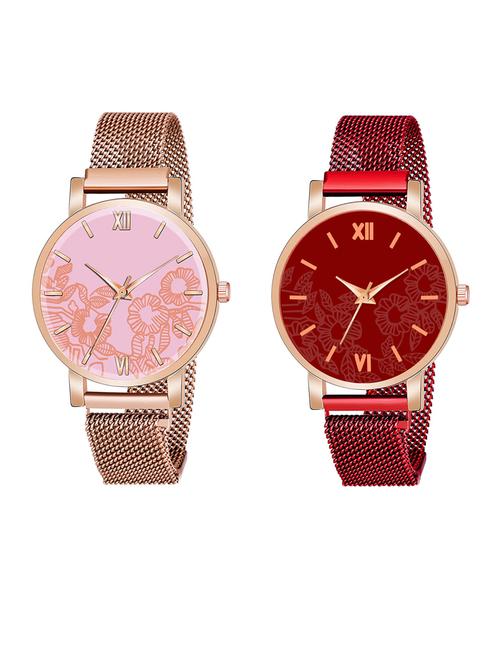 pack of 2 niyatinx women's analog watch - 19828520 - Very Small Image - 1