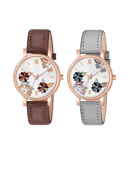 pack of 2 niyatinx women's analog watch - 19828550 - Very Small Image - 1