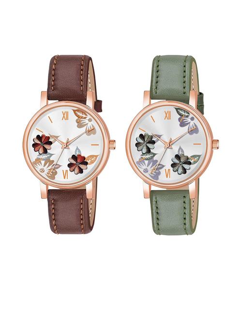 pack of 2 niyatinx women's analog watch - 19828551 - Very Small Image - 1