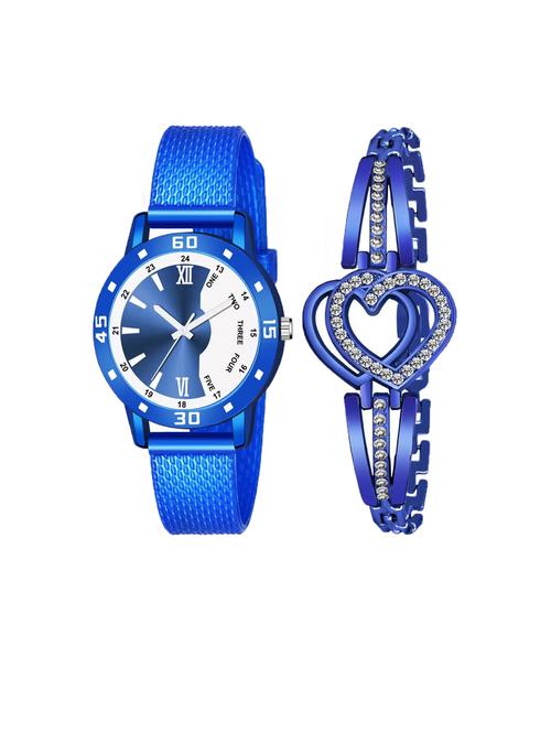 niyatinx women's analog watch & bracelet combo - 19828720 - Very Small Image - 1