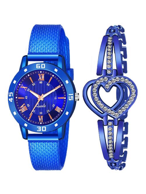 niyatinx women's analog watch & bracelet combo - 19829358 - Very Small Image - 1