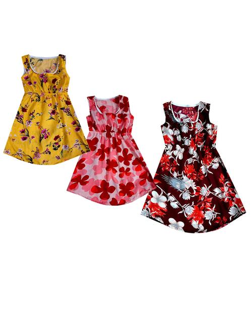 girls square neck sleeveless frock - 19829499 - Very Small Image - 1