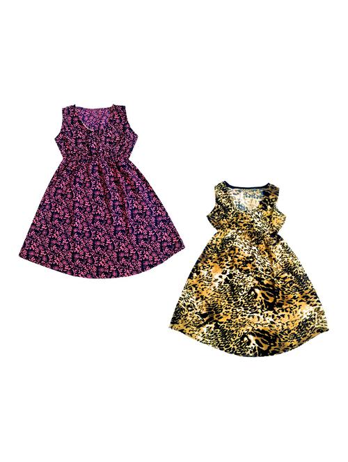 girls round neck sleeveless frock - 19829572 - Very Small Image - 1