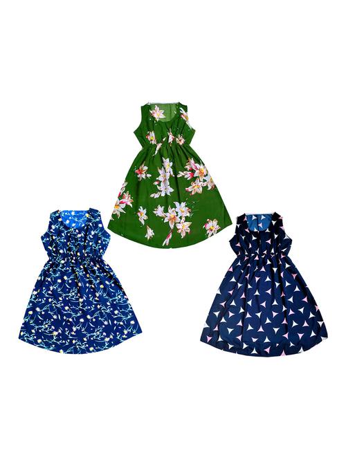 girls round neck sleeveless frock - 19829573 - Very Small Image - 1