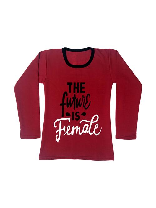 girls round neck printed regular tees - 19829769 - Very Small Image - 1