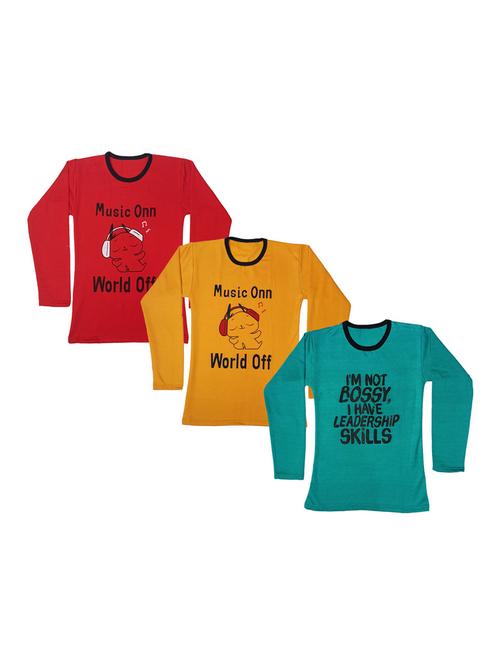 girls pack of 3 regular tees - 19829814 - Very Small Image - 1