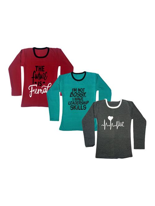 girls pack of 3 regular tees - 19829832 - Very Small Image - 1