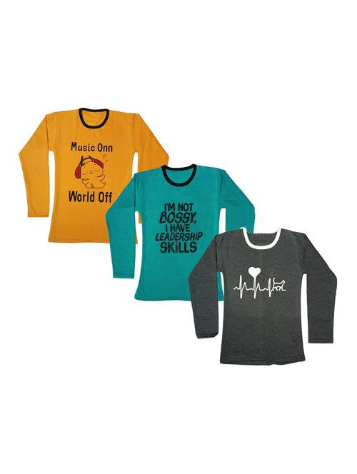 girls pack of 3 regular tees - 19829834 - Very Small Image - 1
