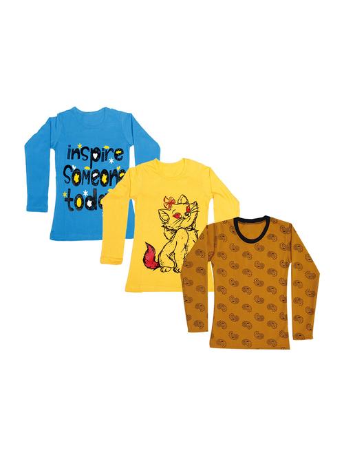 girls pack of 3 regular tees - 19830054 - Very Small Image - 1