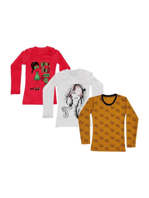girls pack of 3 regular tees - 19830060 - Very Small Image - 1