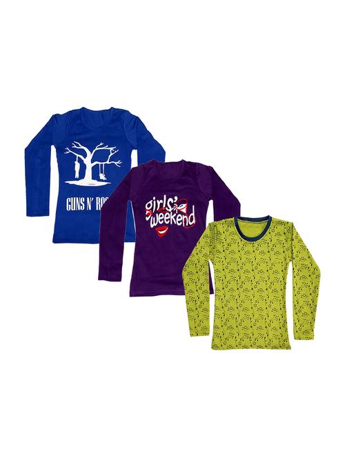 girls pack of 3 regular tees - 19830141 - Very Small Image - 1